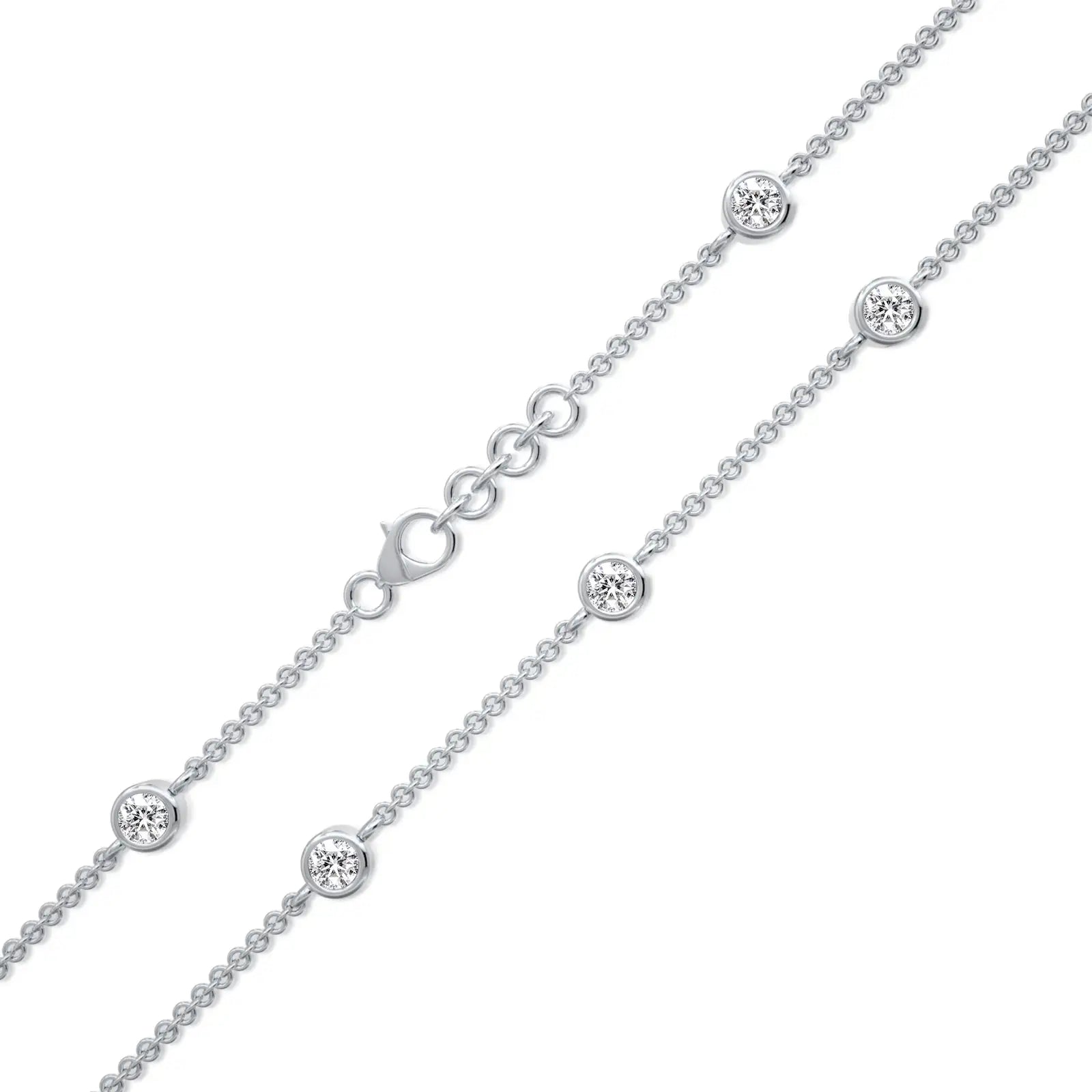 Celestia bezel diamond station bracelet for office wear