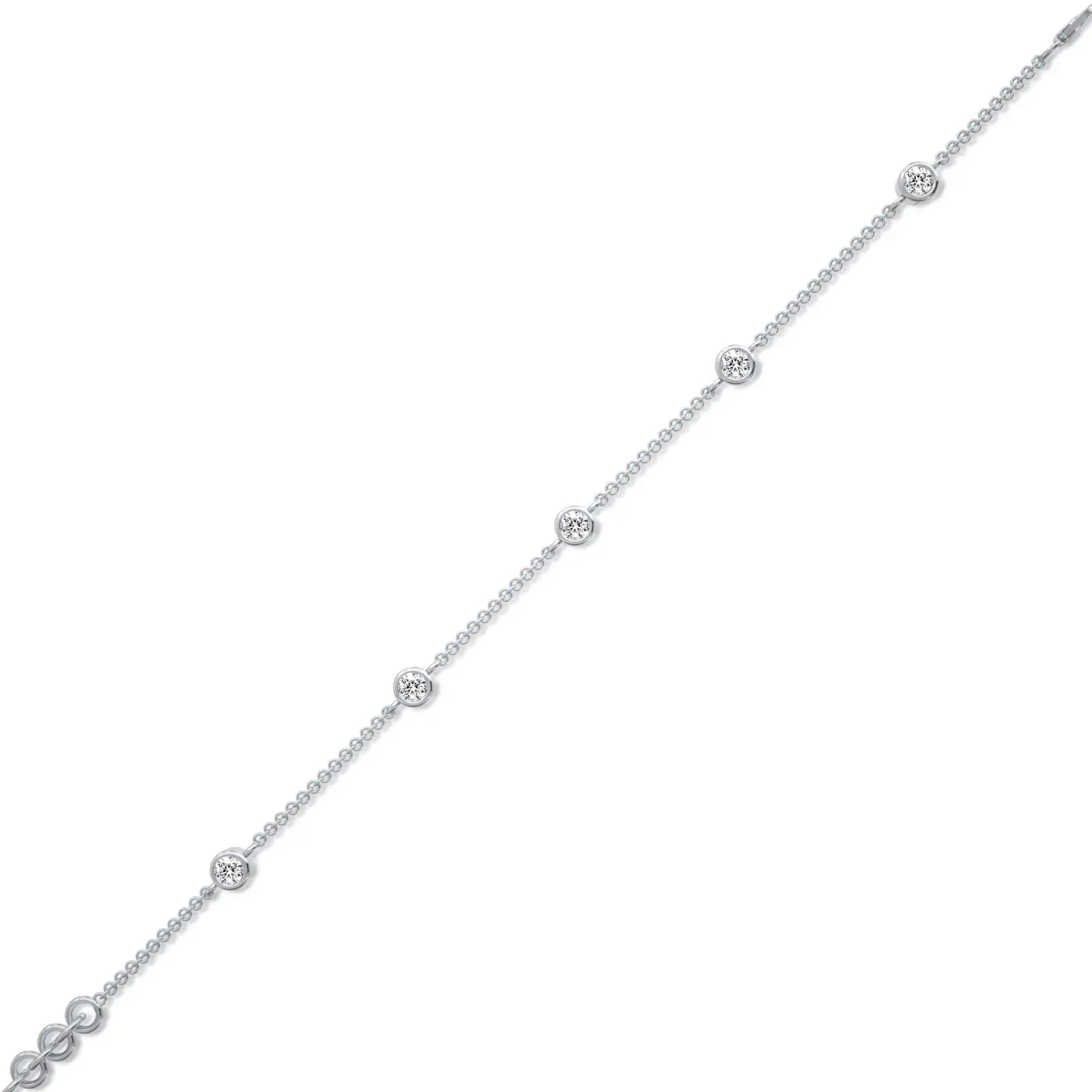 Trending celestia bezel diamond station bracelet for women
