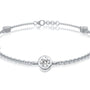 Celestia bezel diamond station bracelet valentine gift for women
