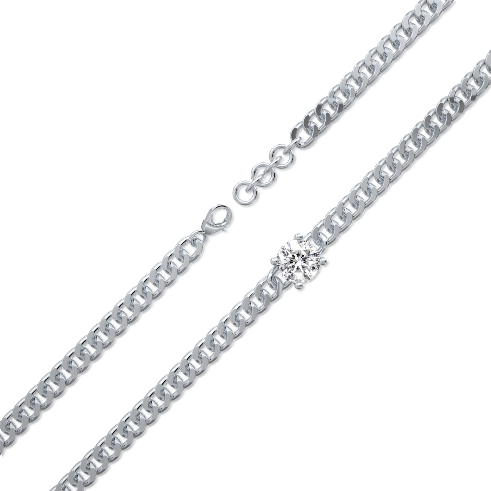 Lumière link diamond accent bracelet for office wear
