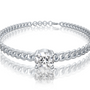 Stylish lumière link diamond accent bracelet