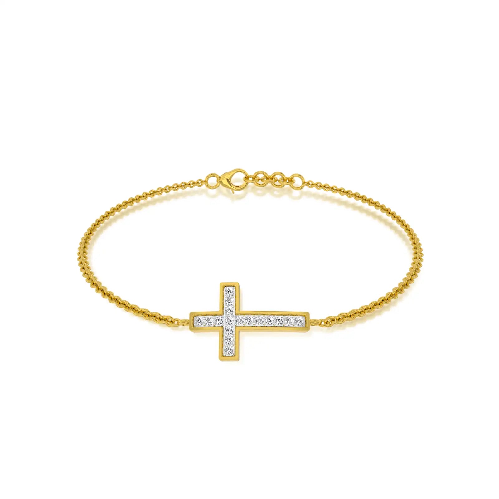 Faithline pavé cross diamond bracelet    for pretty girls