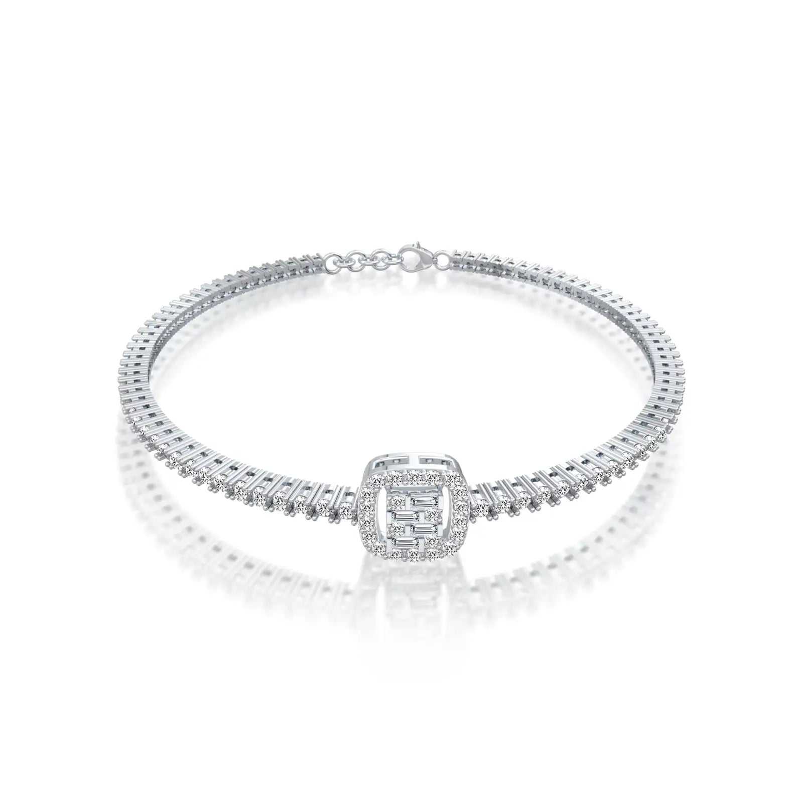 Eterna frame diamond bracelet for Office wear