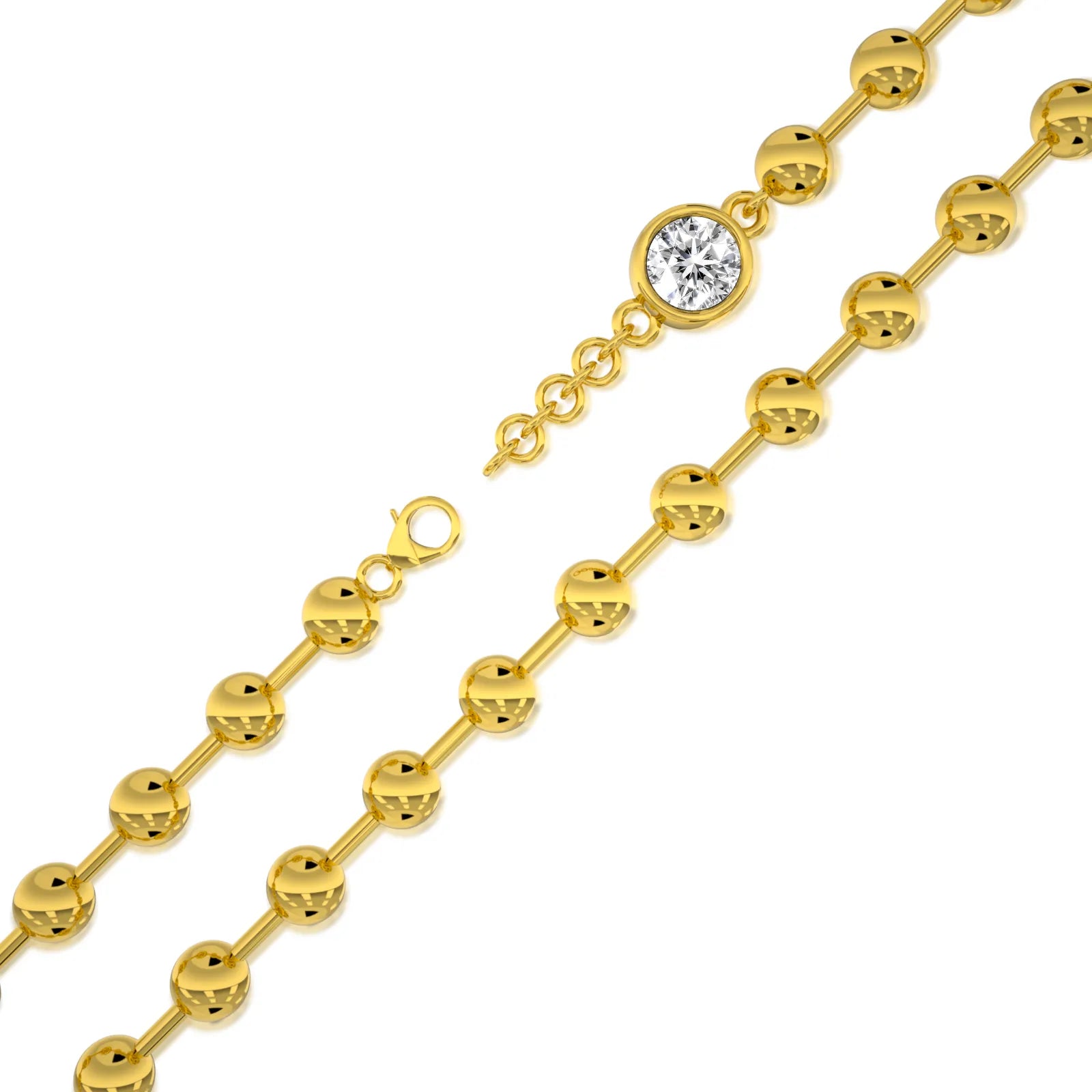 Orbis bead diamond bracelet
