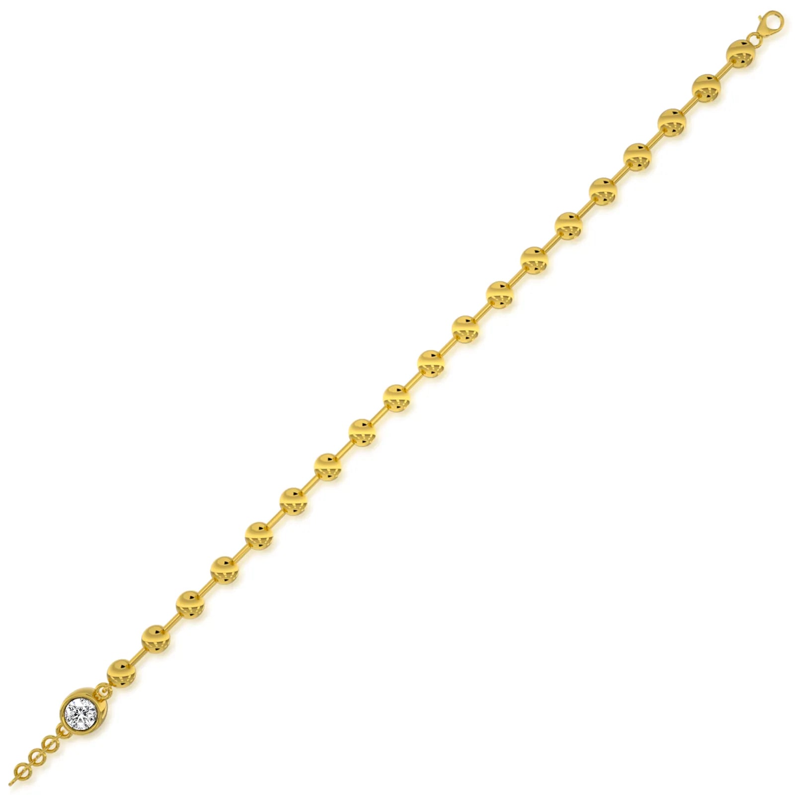 Fortune orbis bead diamond bracelet