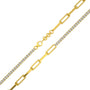 Half and half diamond tennis paperclip bracelet