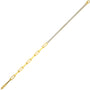 Fortune half and half diamond tennis paperclip bracelet