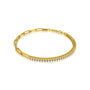 Half and half diamond tennis paperclip bracelet for women