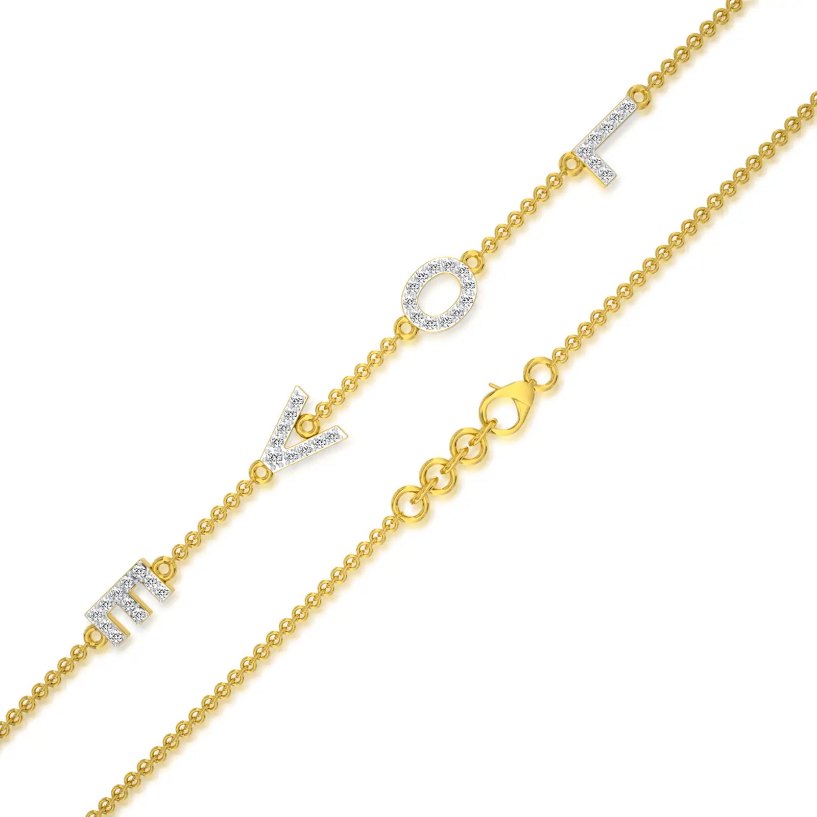 Stylish amour lOVE diamond bracelet