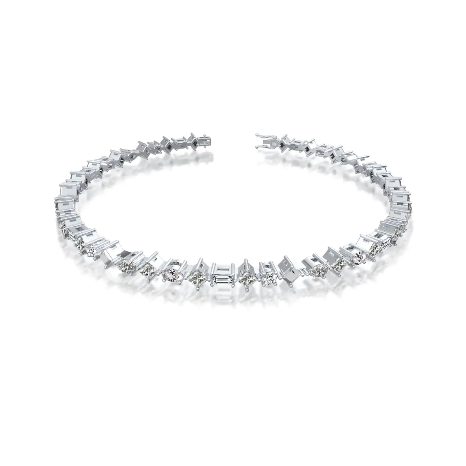 Lattice spark diamond link bracelet for women