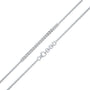 White gold diamond bar chain bracelet for office wear