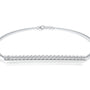 White gold diamond bar chain bracelet