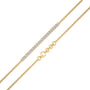 Trendy yellow gold diamond bar chain bracelet 
