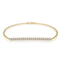 Yellow gold diamond bar chain bracelet 
