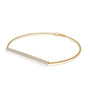 Yellow gold diamond bar chain bracelet for office wear