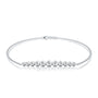 Graduated bezel set diamond station bracelet