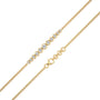 Yellow gold graduated bezel set diamond station bracelet for office wear