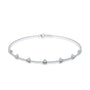 Prong set diamond station bracelet