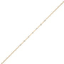 Trendy yellow gold prong set diamond station bracelet