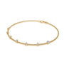 Yellow gold prong set diamond station bracelet for office wear