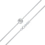 White gold yue guang bezel solitaire bracelet for office wear