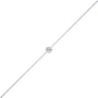 White gold yue guang bezel solitaire bracelet for women