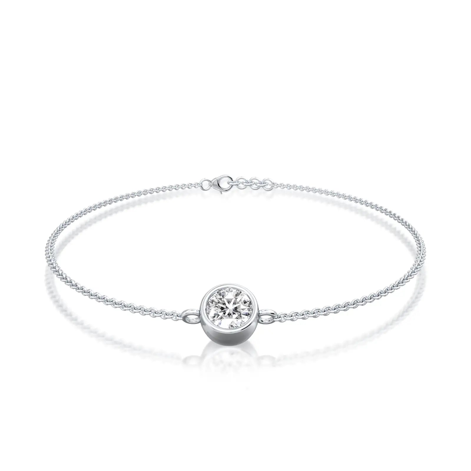 Yue guang bezel solitaire bracelet
