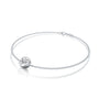 White gold yue guang bezel solitaire bracelet