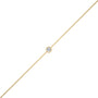 Trendy yellow gold yue guang bezel solitaire bracelet