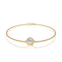 Yellow gold yue guang bezel solitaire bracelet
