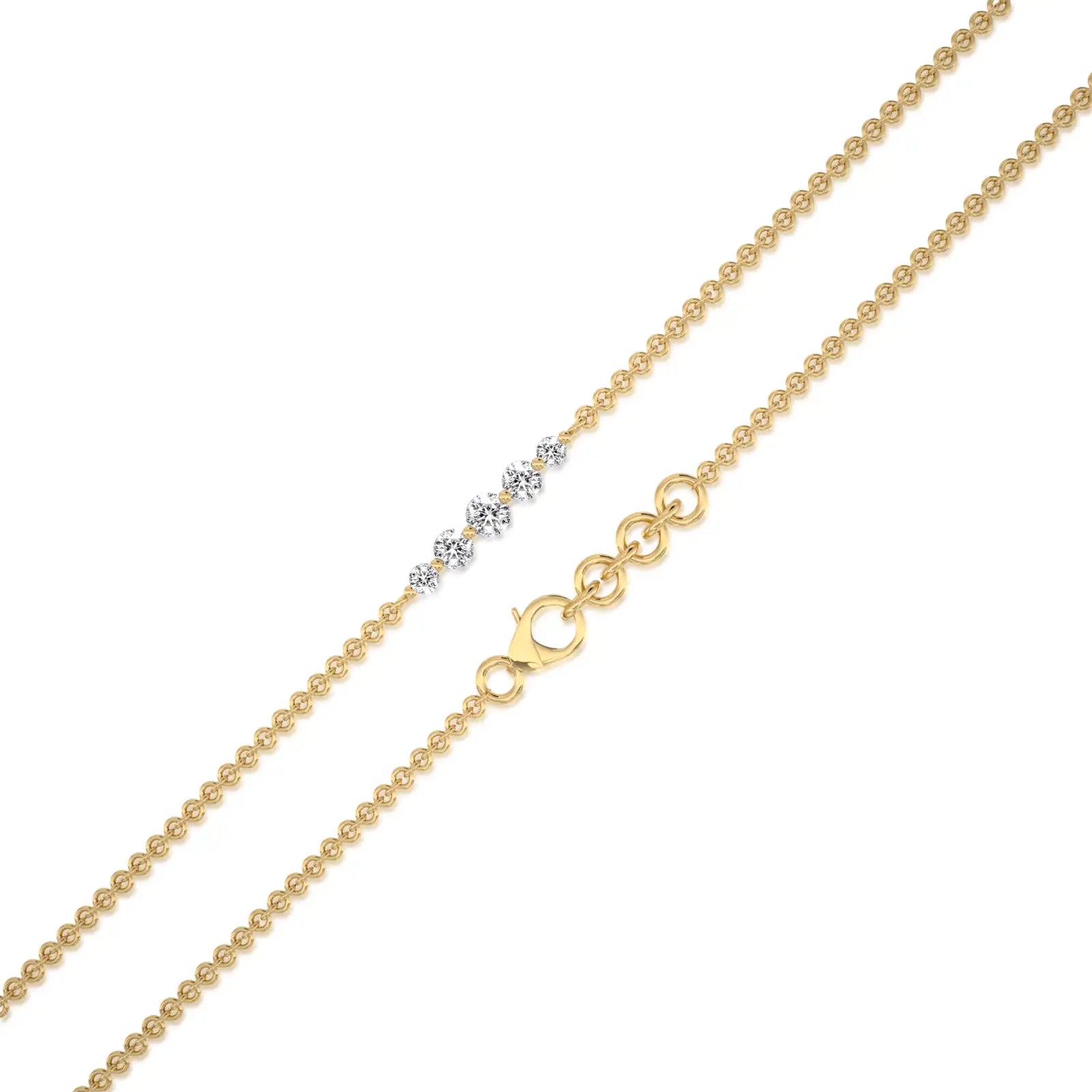 Fancy yellow gold wu xing graduated diamond bracelet