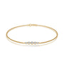 Yellow gold wu xing graduated diamond bracelet