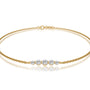 Fortune yellow gold wu xing graduated diamond bracelet