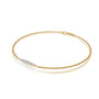 Unique yellow gold wu xing graduated diamond bracelet