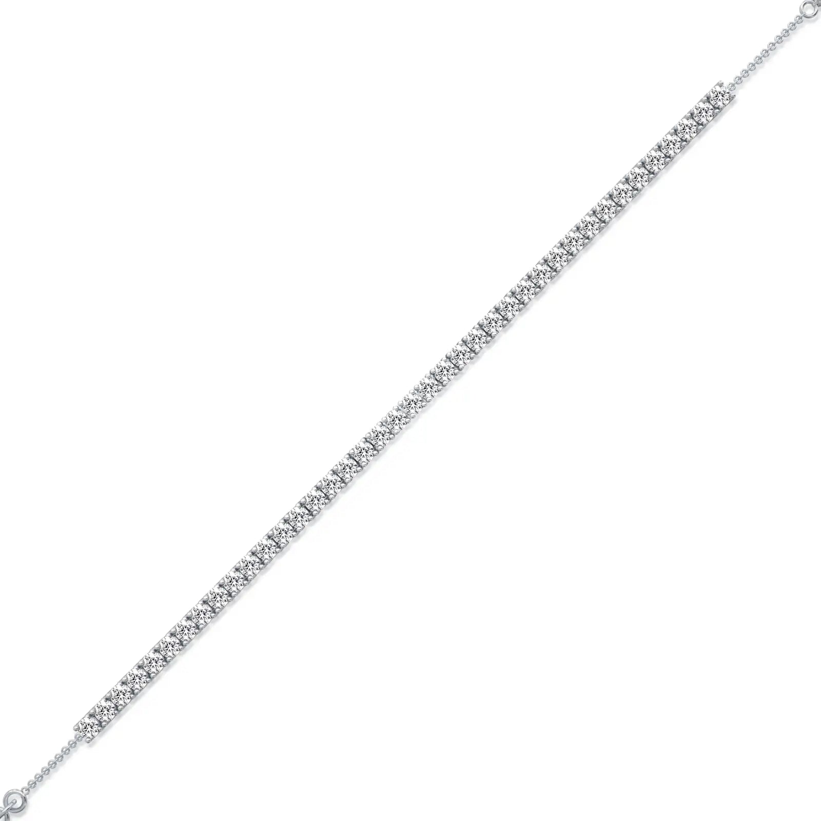 Unique white gold yin he tennis bracelet