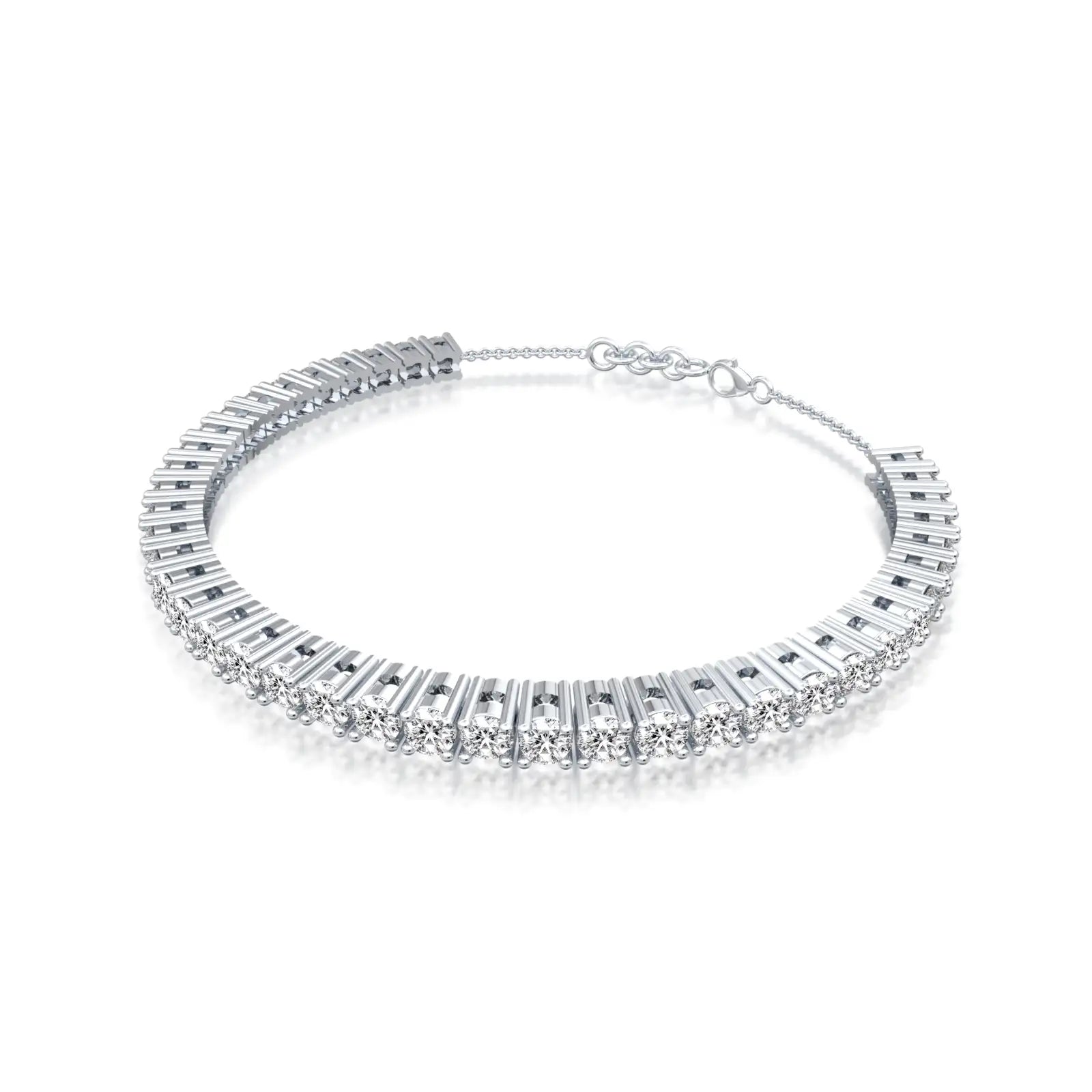 White gold yin he tennis bracelet