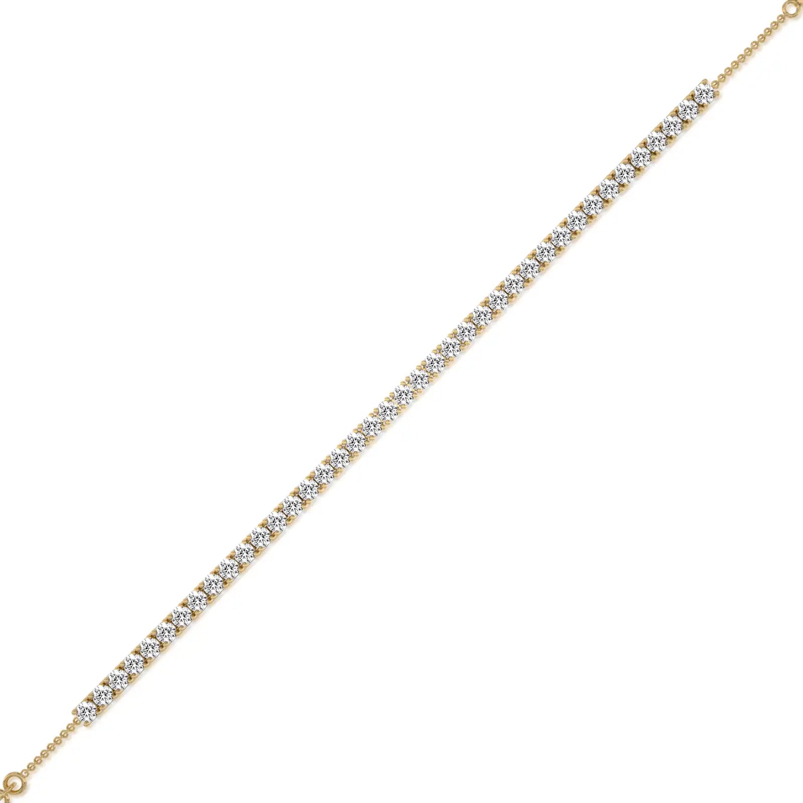 Yellow gold yin he tennis bracelet for office wear
