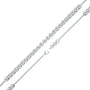 White gold jing ling bezel tennis bracelet for office wear