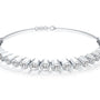 White gold jing ling bezel tennis bracelet