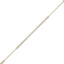 Unique yellow gold jing ling bezel tennis bracelet