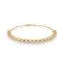 Yellow gold jing ling bezel tennis bracelet