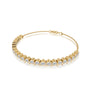 Yellow gold jing ling bezel tennis bracelet for office wear