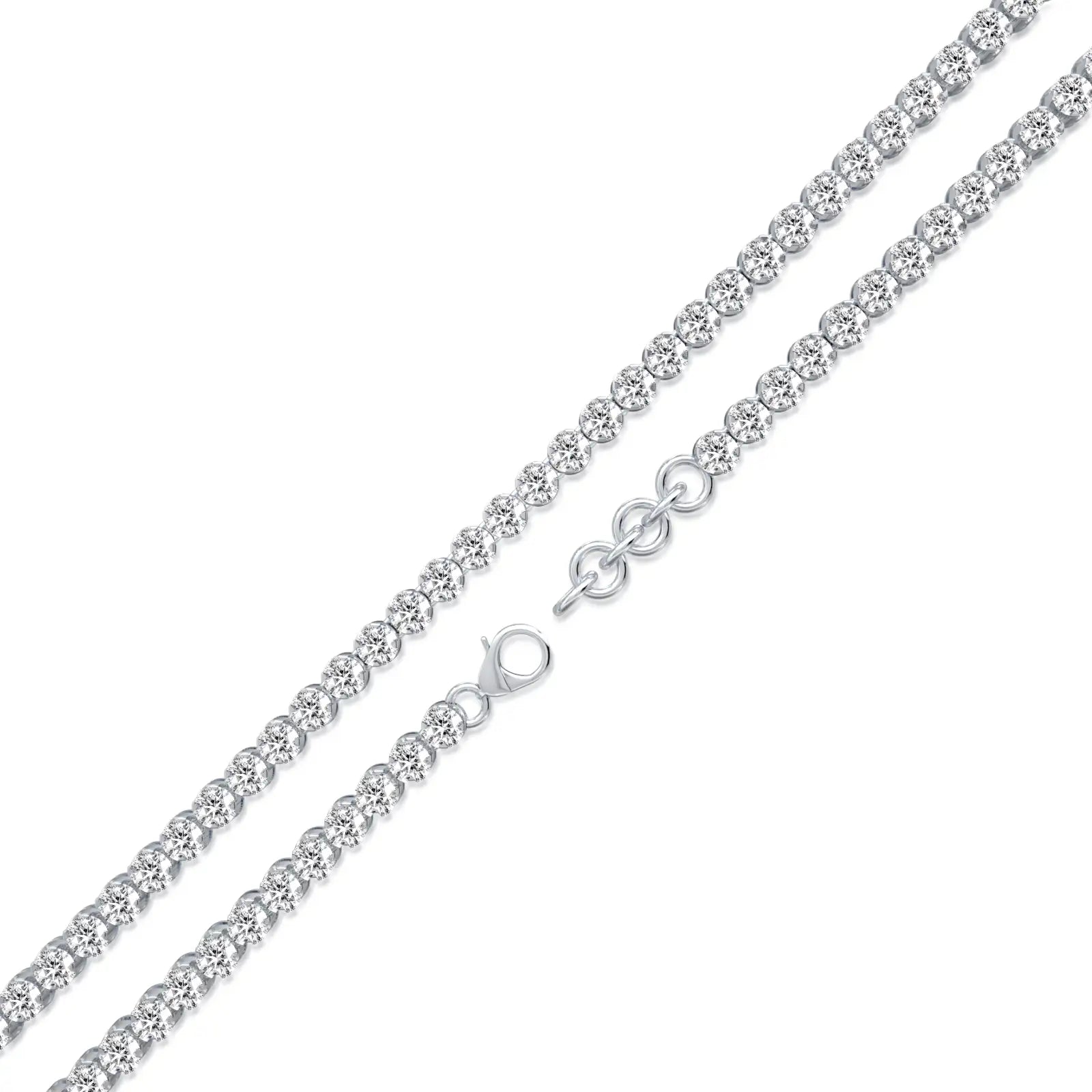 Unique white gold yun xing classic tennis bracelet