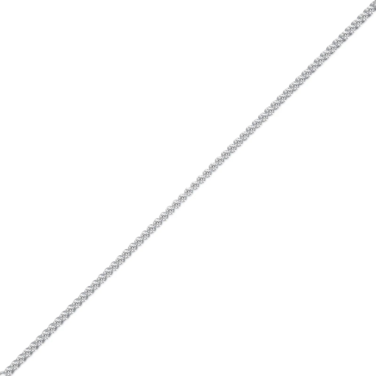 Trendy white gold yun xing classic tennis bracelet