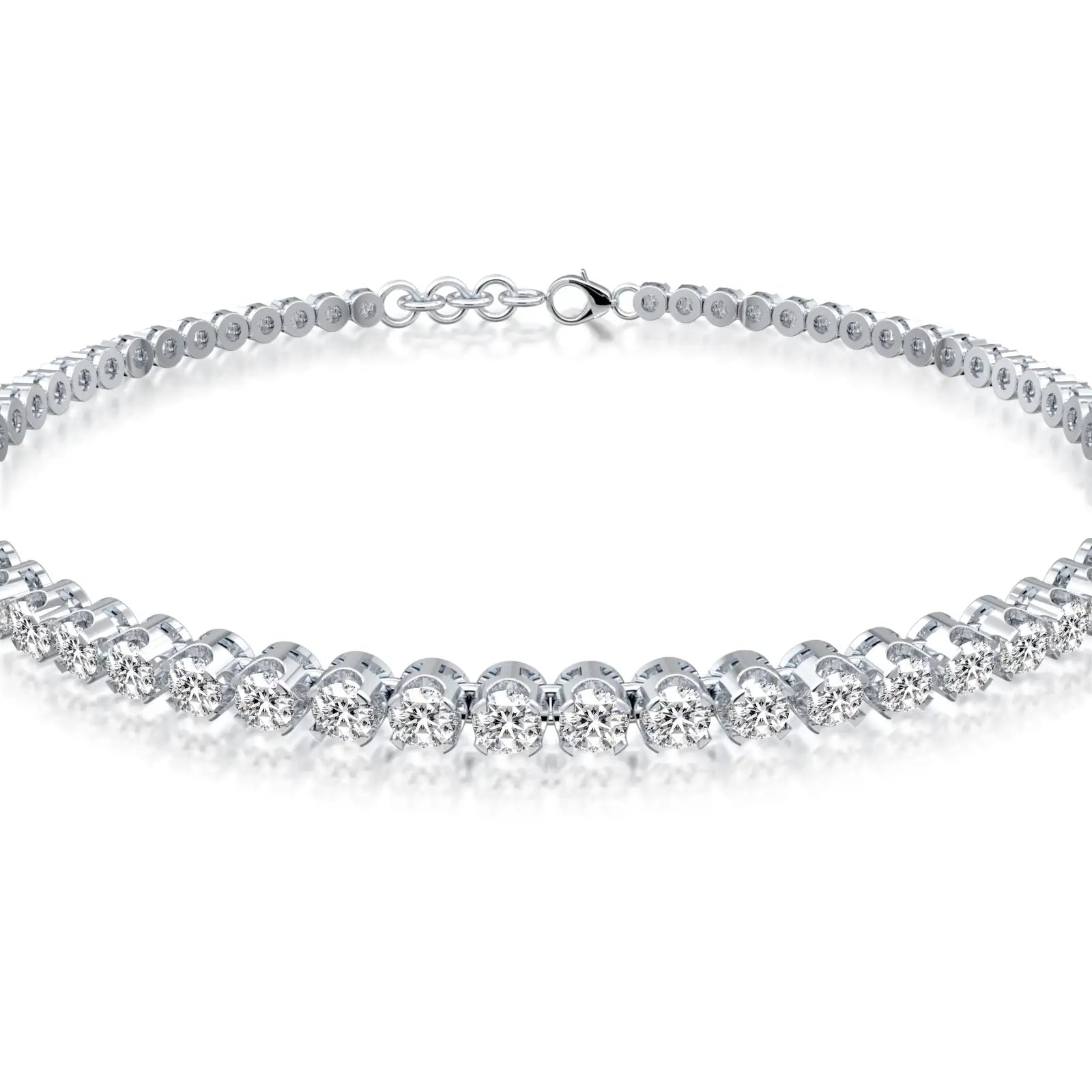White gold yun xing classic tennis bracelet