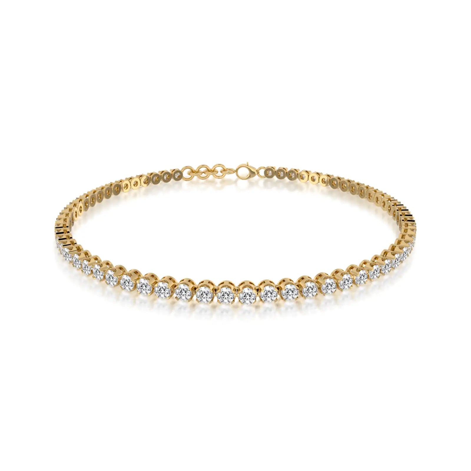 Yellow gold yun xing classic tennis bracelet