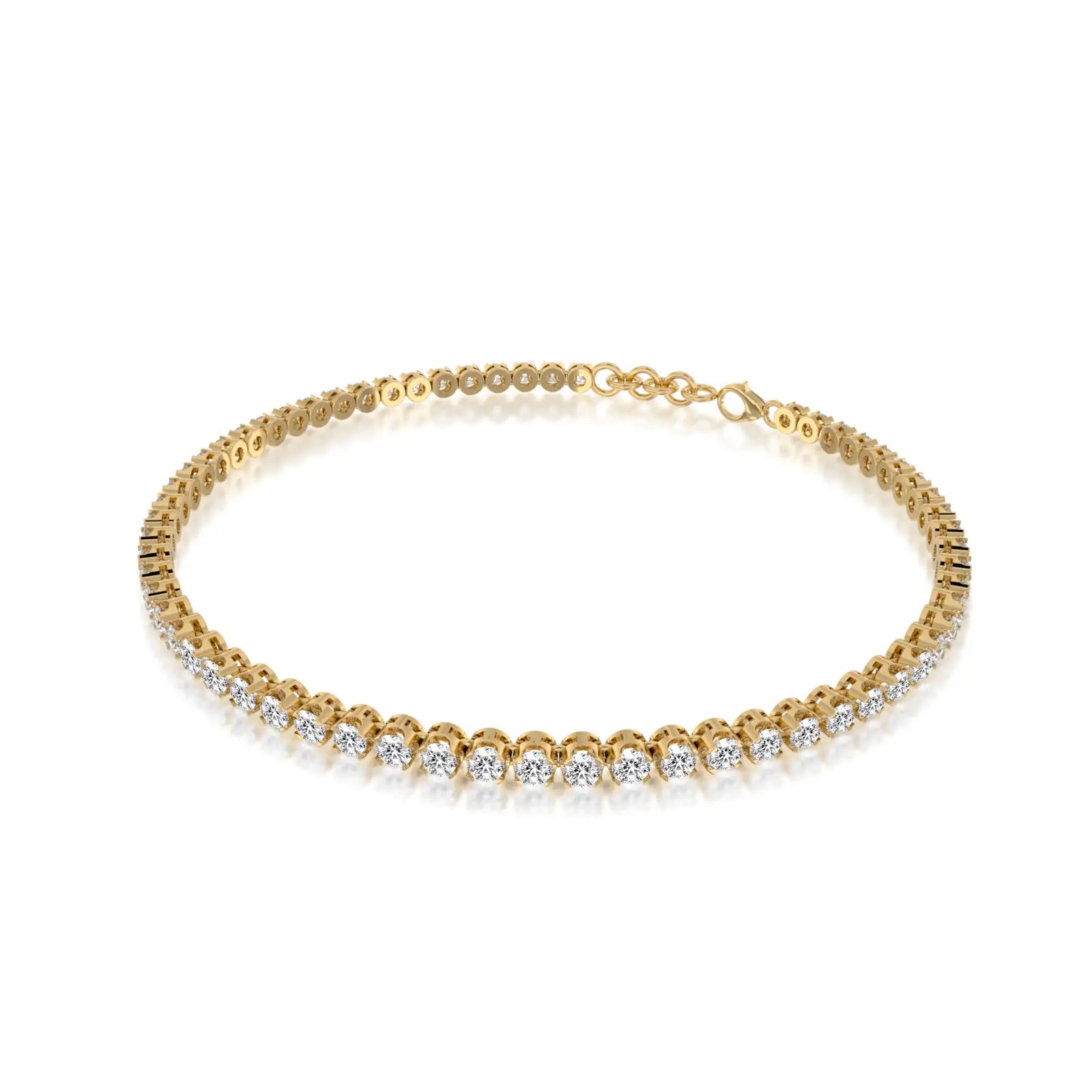 Fancy ellow gold yun xing classic tennis bracelet