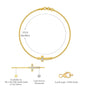 Dimension details of stylish faithline pavé cross diamond bracelet   