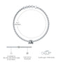 Dimension details of lumière link diamond accent bracelet valentine gift for womene