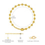 Dimension and descriptive image of orbis bead diamond bracelet